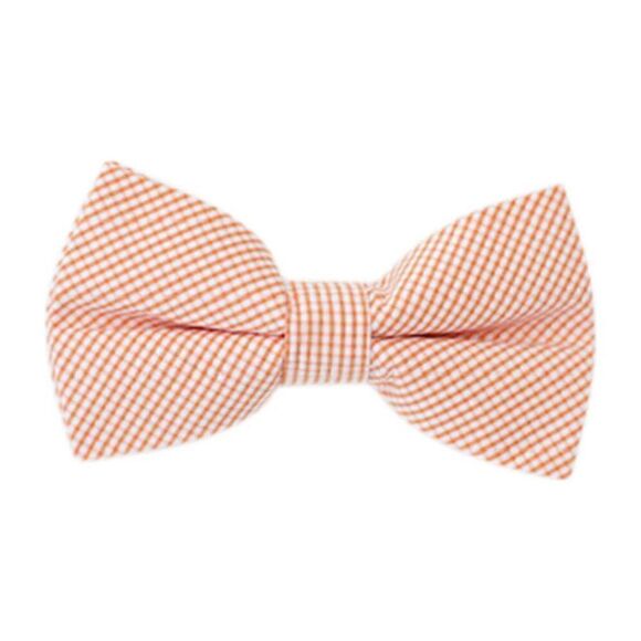 NWT Brown Bowen & Co. Mens Bowentie – Oyster Point Orange Gingham - Picture 1 of 4